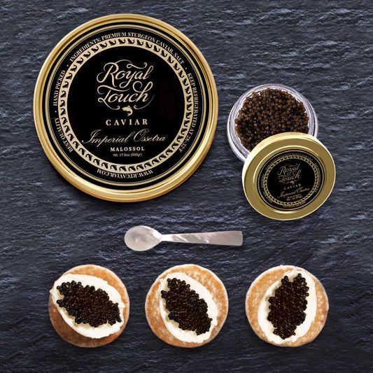 Imperial Ossetra Party-Size Celebration Set (500g / 1000g + Full Serving Kit) - Royal Touch Caviar