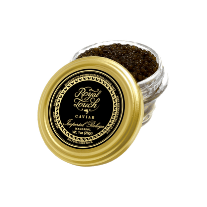 Imperial Beluga Gold Caviar Glass Jar 1 oz 4 count (pack of 4) - Royal Touch Caviar
